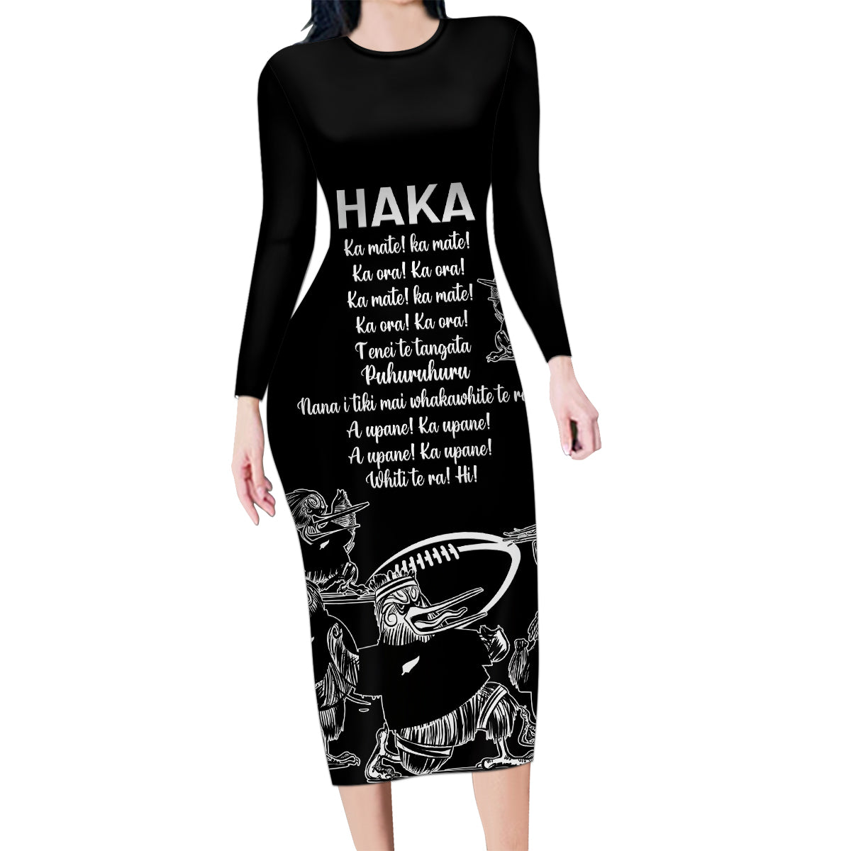 new-zealand-silver-fern-rugby-family-matching-long-sleeve-bodycon-dress-and-hawaiian-shirt-haka-aotearoa-kiwi-dance