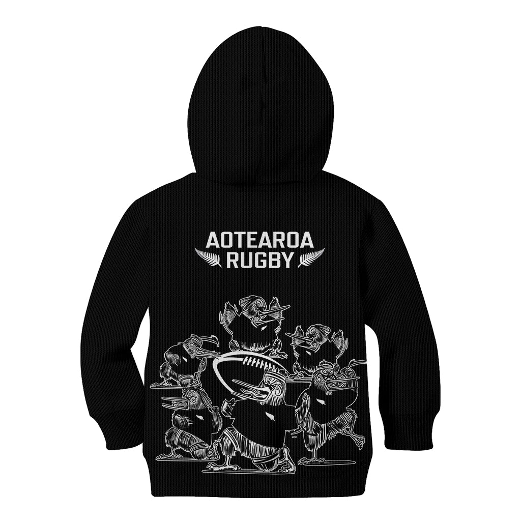 New Zealand Silver Fern Rugby Kid Hoodie Haka Aotearoa Kiwi Dance - Vibe Hoodie Shop