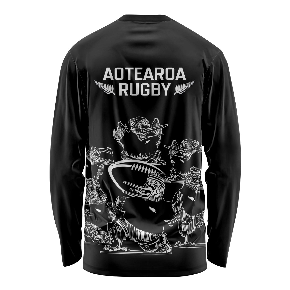 New Zealand Silver Fern Rugby Long Sleeve Shirt Haka Aotearoa Kiwi Dance - Vibe Hoodie Shop