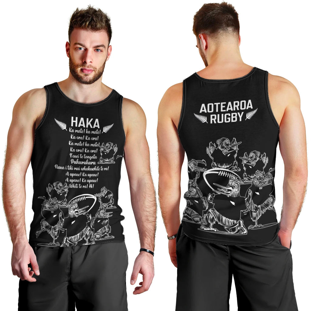 New Zealand Silver Fern Rugby Men Tank Top Haka Aotearoa Kiwi Dance - Vibe Hoodie Shop