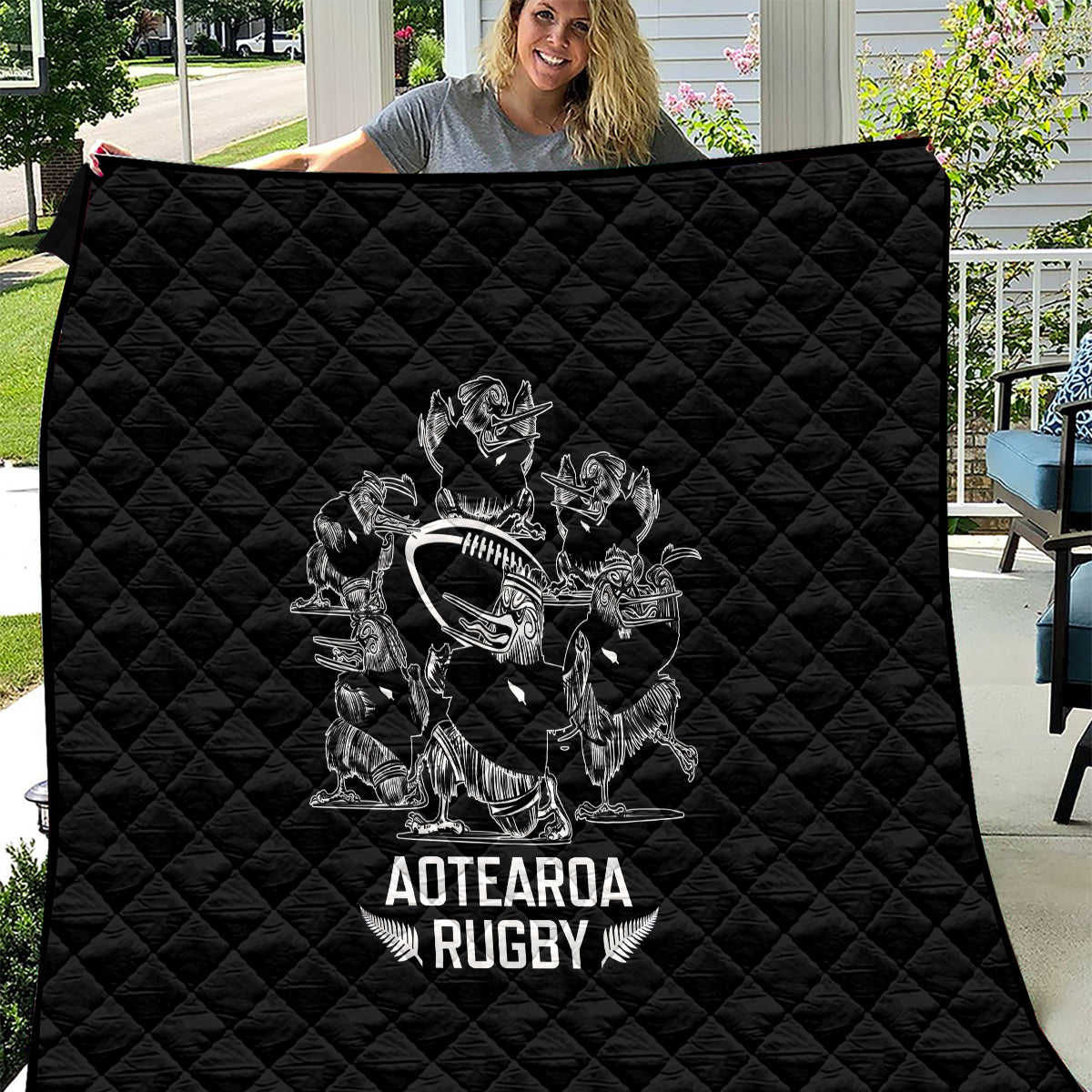 New Zealand Silver Fern Rugby Quilt Haka Aotearoa Kiwi Dance - Vibe Hoodie Shop