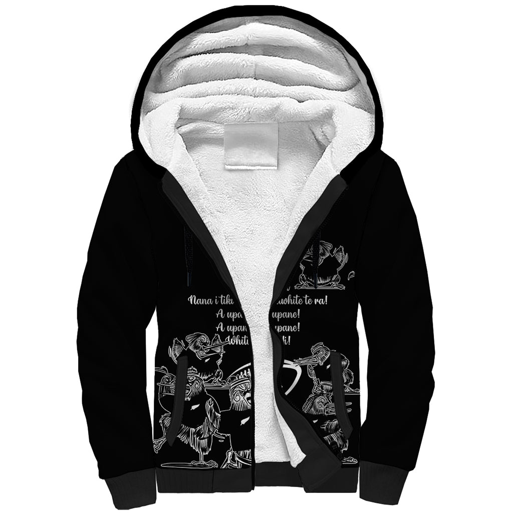 New Zealand Silver Fern Rugby Sherpa Hoodie Haka Aotearoa Kiwi Dance - Vibe Hoodie Shop