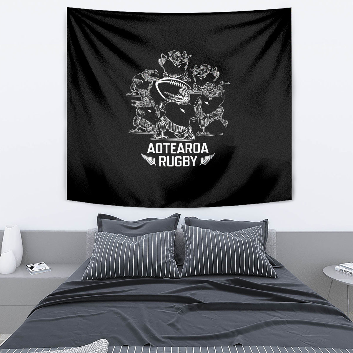 New Zealand Silver Fern Rugby Tapestry Haka Aotearoa Kiwi Dance - Vibe Hoodie Shop