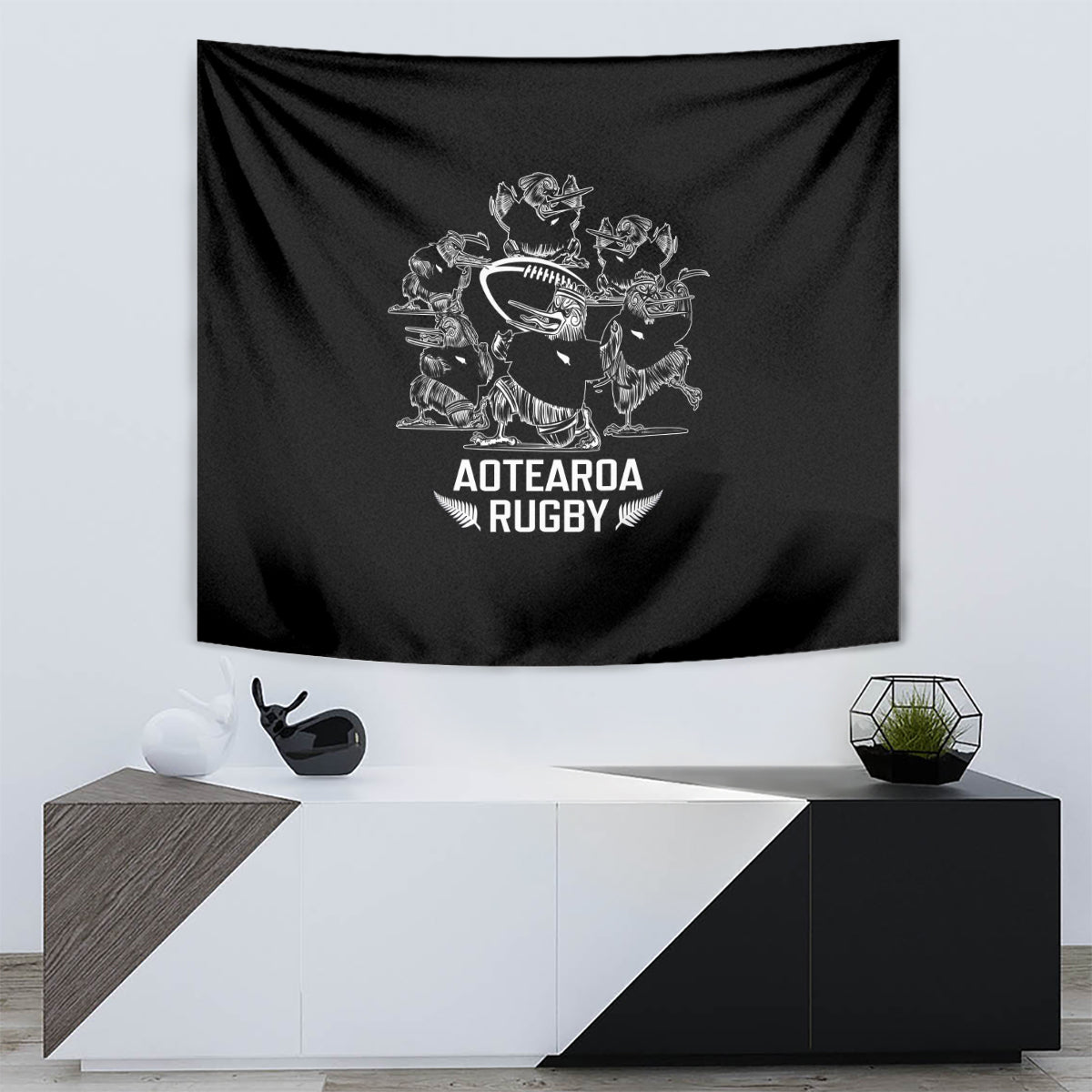 New Zealand Silver Fern Rugby Tapestry Haka Aotearoa Kiwi Dance - Vibe Hoodie Shop