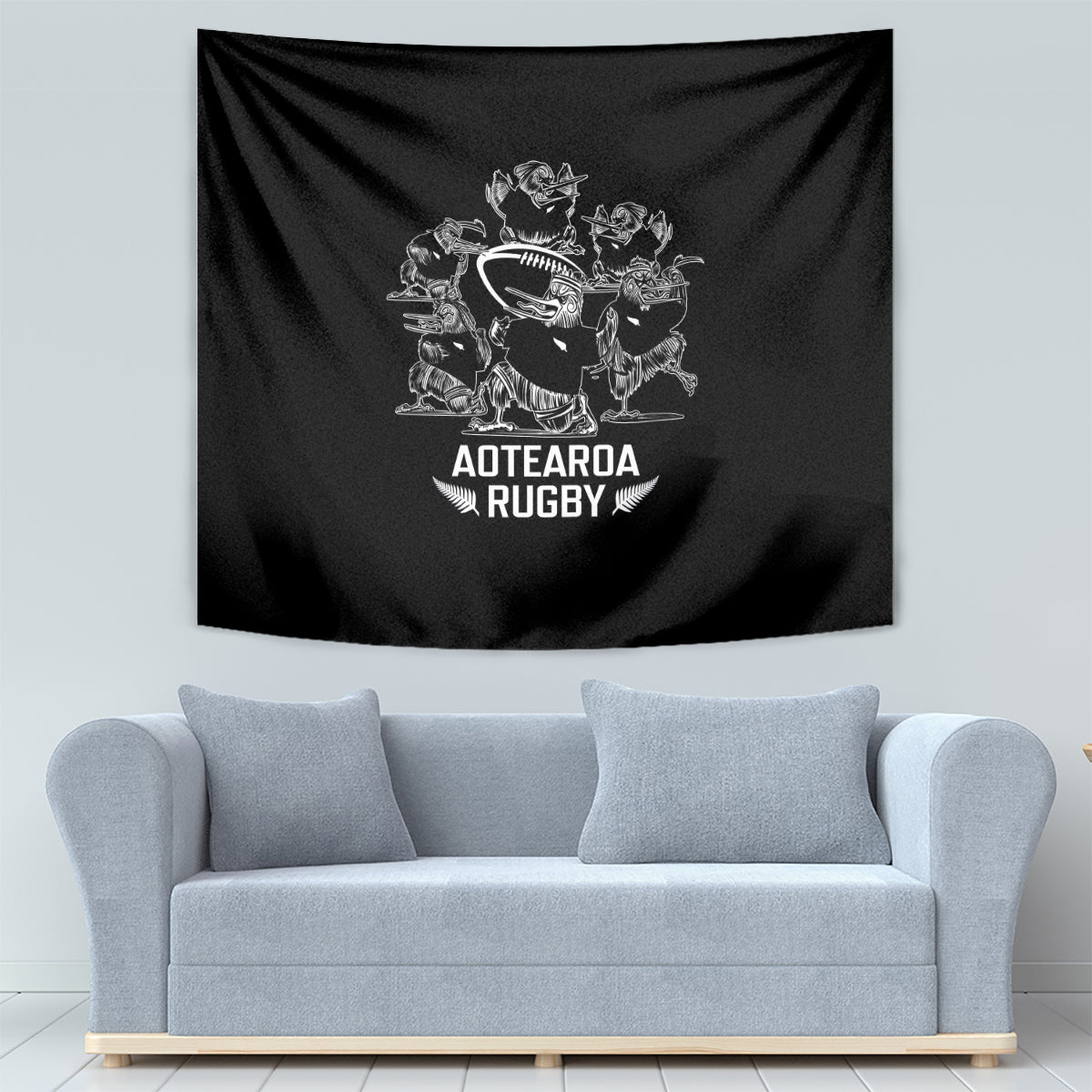 New Zealand Silver Fern Rugby Tapestry Haka Aotearoa Kiwi Dance - Vibe Hoodie Shop