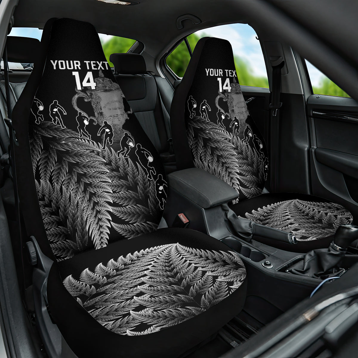 Custom New Zealand Silver Fern Rugby Car Seat Cover All Black Go Champions 2023 With Trophy Proud - Vibe Hoodie Shop