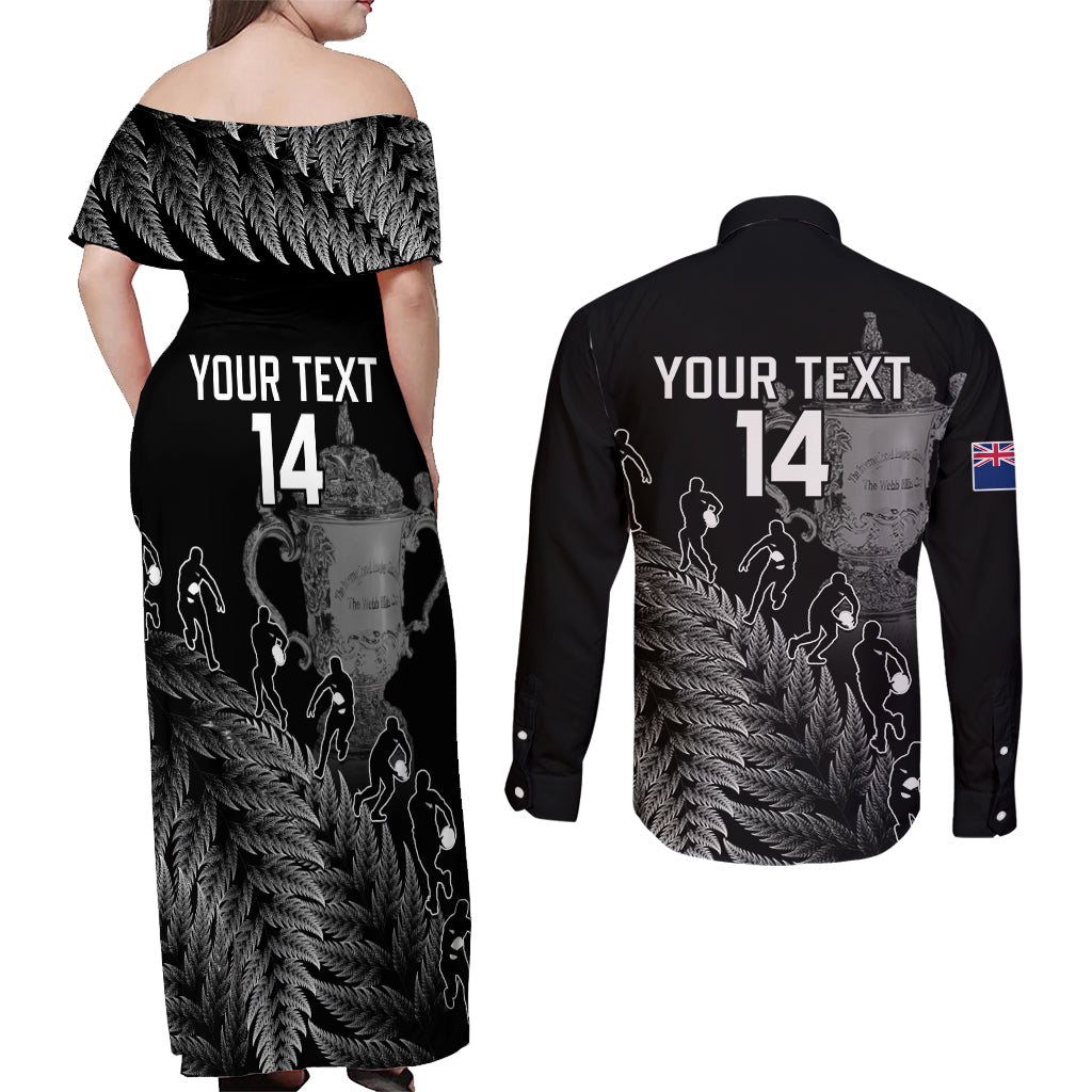 custom-new-zealand-silver-fern-rugby-couples-matching-off-shoulder-maxi-dress-and-long-sleeve-button-shirt-all-black-go-champions-2023-with-trophy-proud