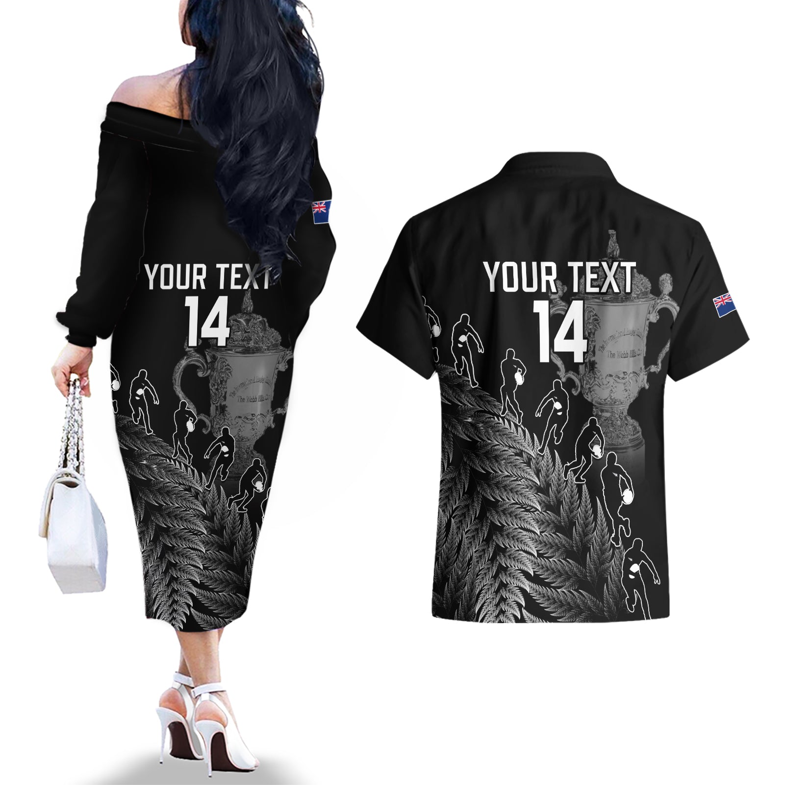 custom-new-zealand-silver-fern-rugby-couples-matching-off-the-shoulder-long-sleeve-dress-and-hawaiian-shirt-all-black-go-champions-2023-with-trophy-proud