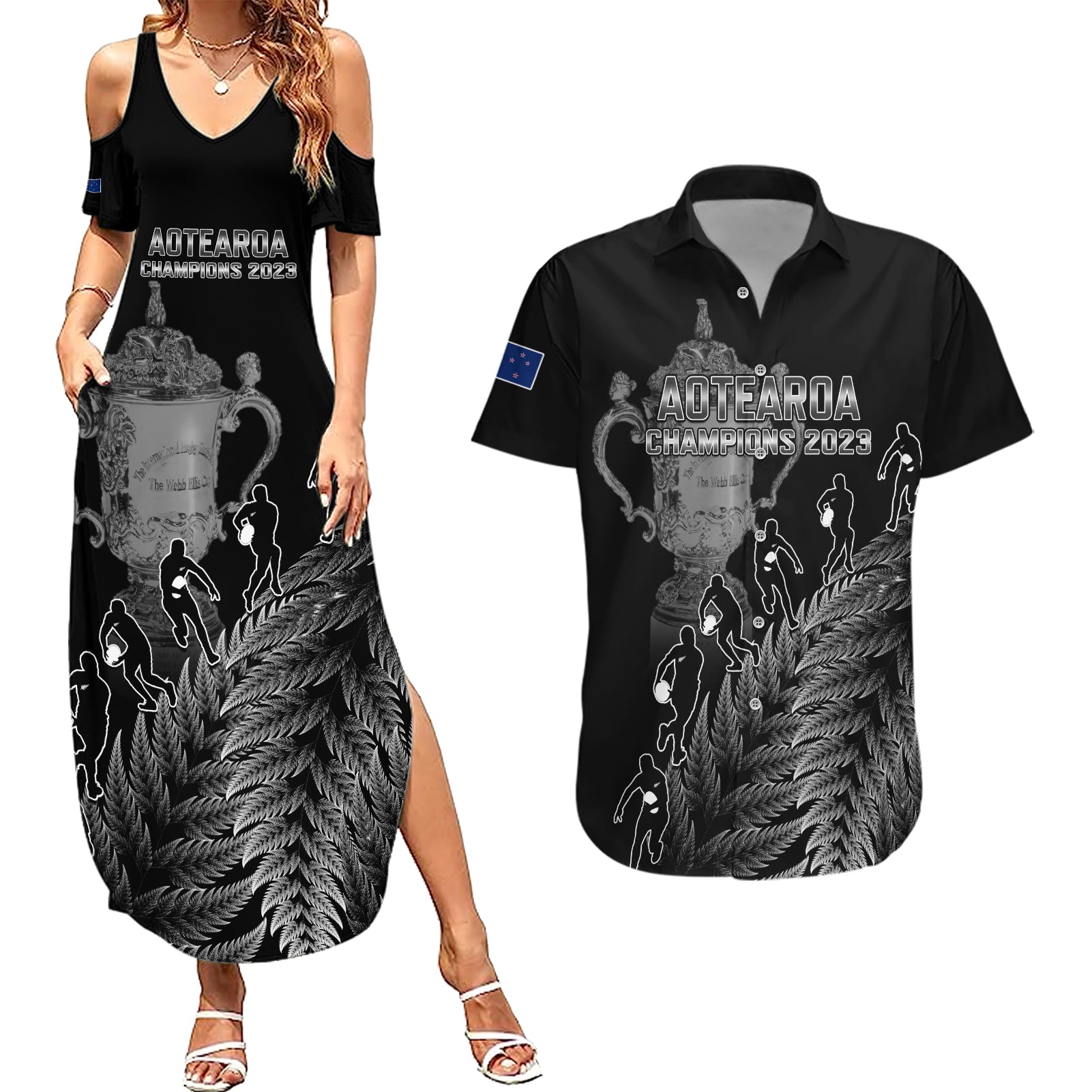 custom-new-zealand-silver-fern-rugby-couples-matching-summer-maxi-dress-and-hawaiian-shirt-all-black-go-champions-2023-with-trophy-proud