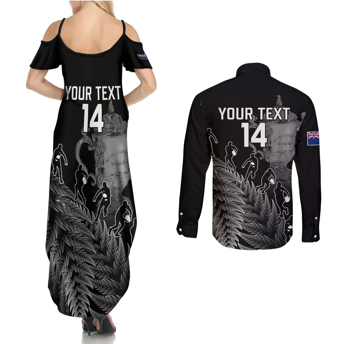 custom-new-zealand-silver-fern-rugby-couples-matching-summer-maxi-dress-and-long-sleeve-button-shirt-all-black-go-champions-2023-with-trophy-proud