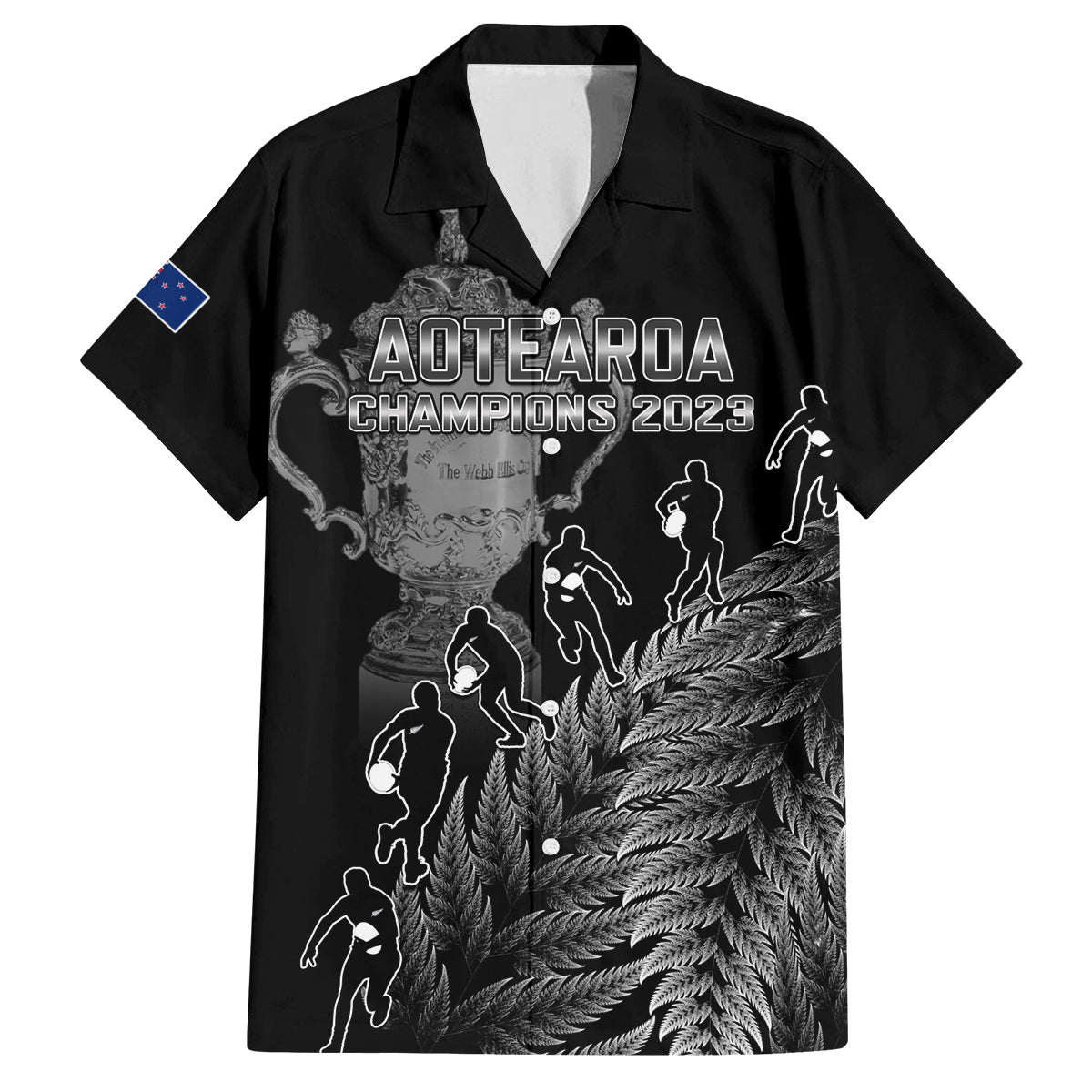 custom-new-zealand-silver-fern-rugby-family-matching-long-sleeve-bodycon-dress-and-hawaiian-shirt-all-black-go-champions-2023-with-trophy-proud