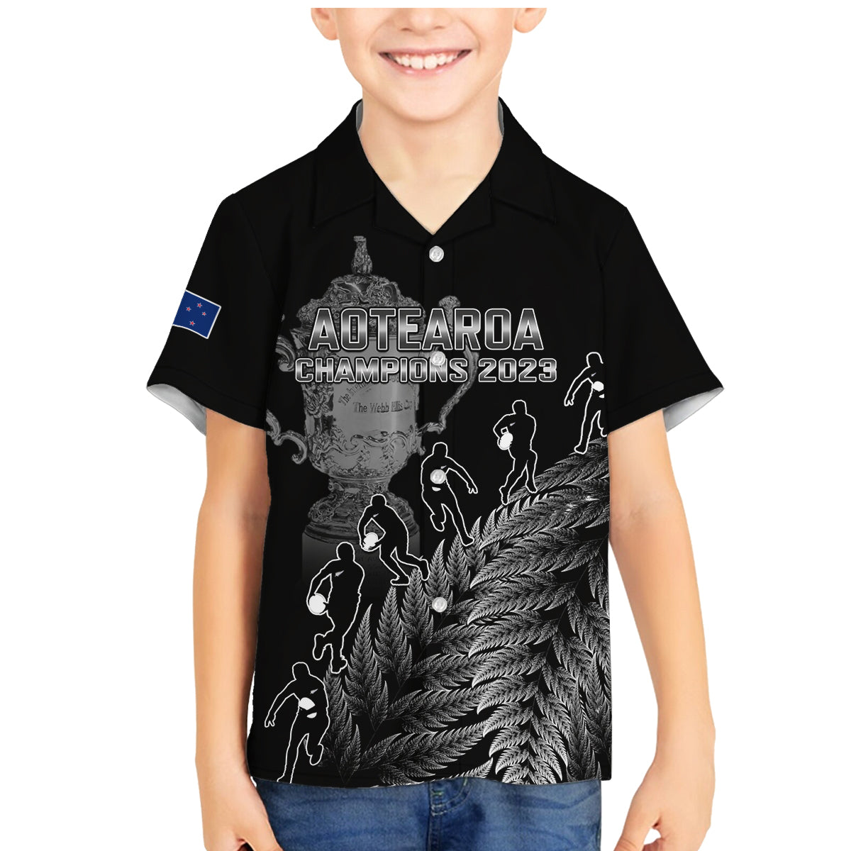 custom-new-zealand-silver-fern-rugby-family-matching-mermaid-dress-and-hawaiian-shirt-all-black-go-champions-2023-with-trophy-proud