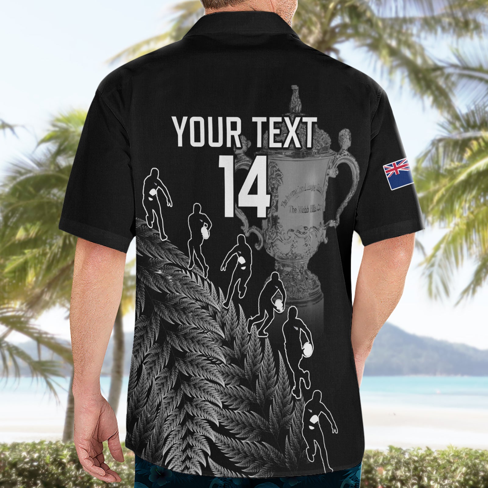 Custom New Zealand Silver Fern Rugby Hawaiian Shirt All Black Go Champions 2023 With Trophy Proud - Vibe Hoodie Shop