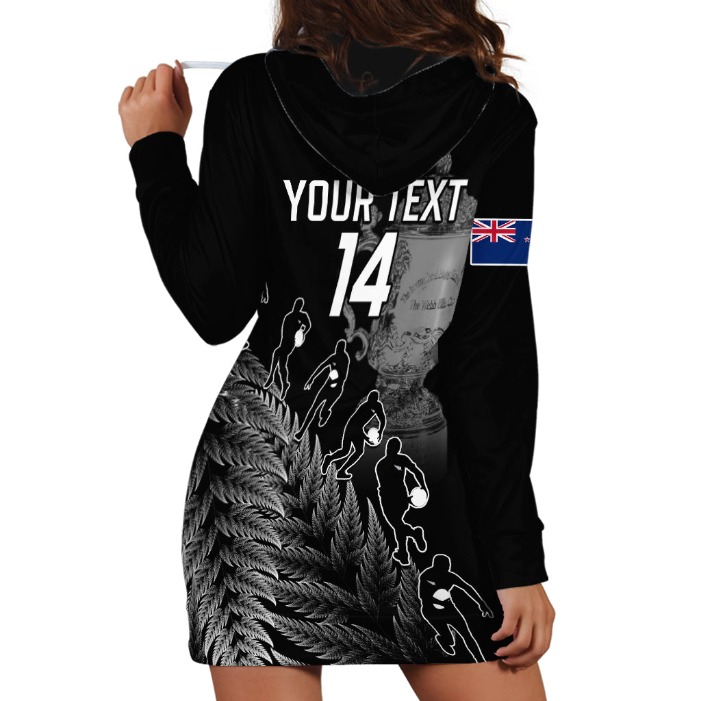 Custom New Zealand Silver Fern Rugby Hoodie Dress All Black Go Champions 2023 With Trophy Proud - Vibe Hoodie Shop