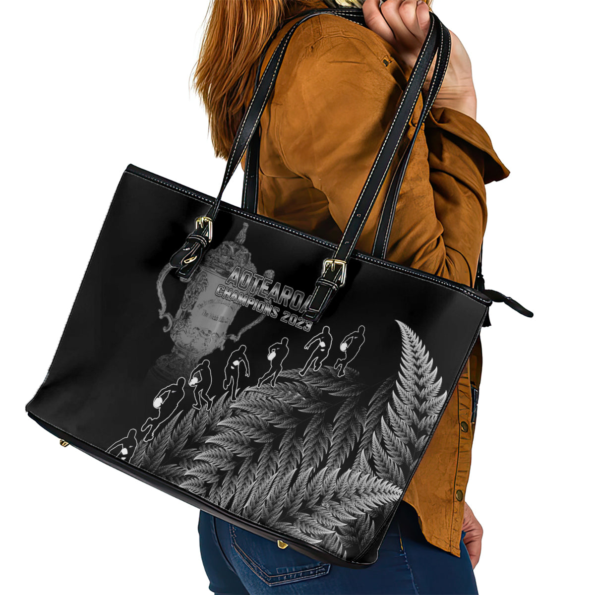 custom-new-zealand-silver-fern-rugby-leather-tote-bag-all-black-go-champions-2023-with-trophy-proud