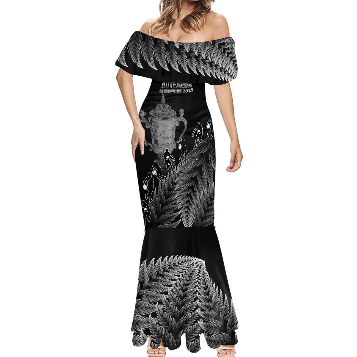 custom-new-zealand-silver-fern-rugby-mermaid-dress-all-black-go-champions-2023-with-trophy-proud