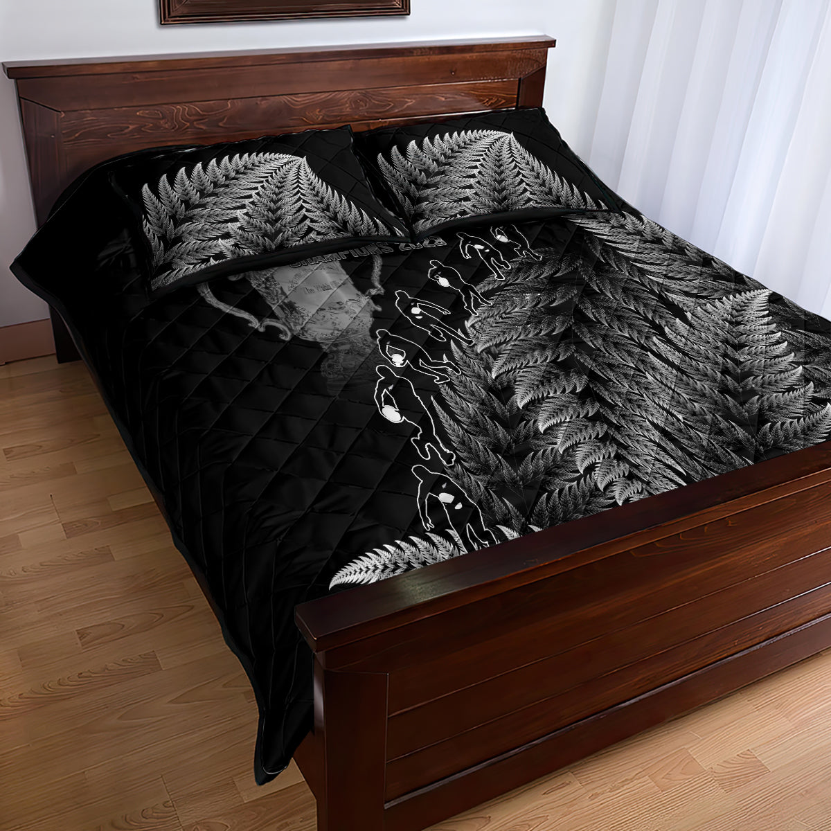 Custom New Zealand Silver Fern Rugby Quilt Bed Set All Black Go Champions 2023 With Trophy Proud - Vibe Hoodie Shop