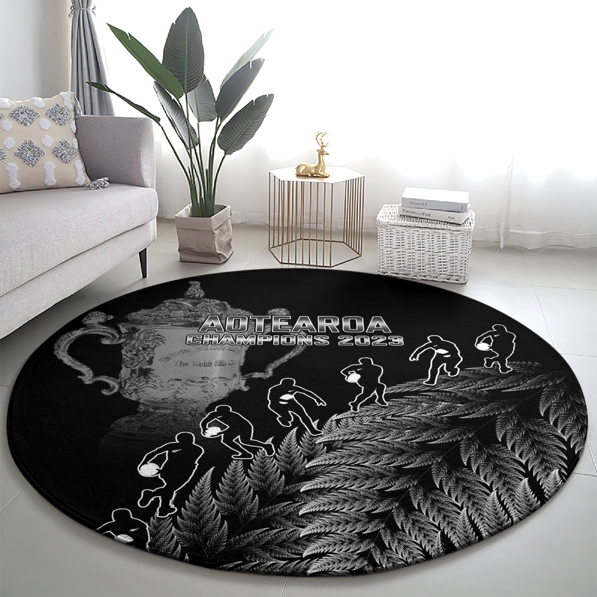 custom-new-zealand-silver-fern-rugby-round-carpet-all-black-go-champions-2023-with-trophy-proud