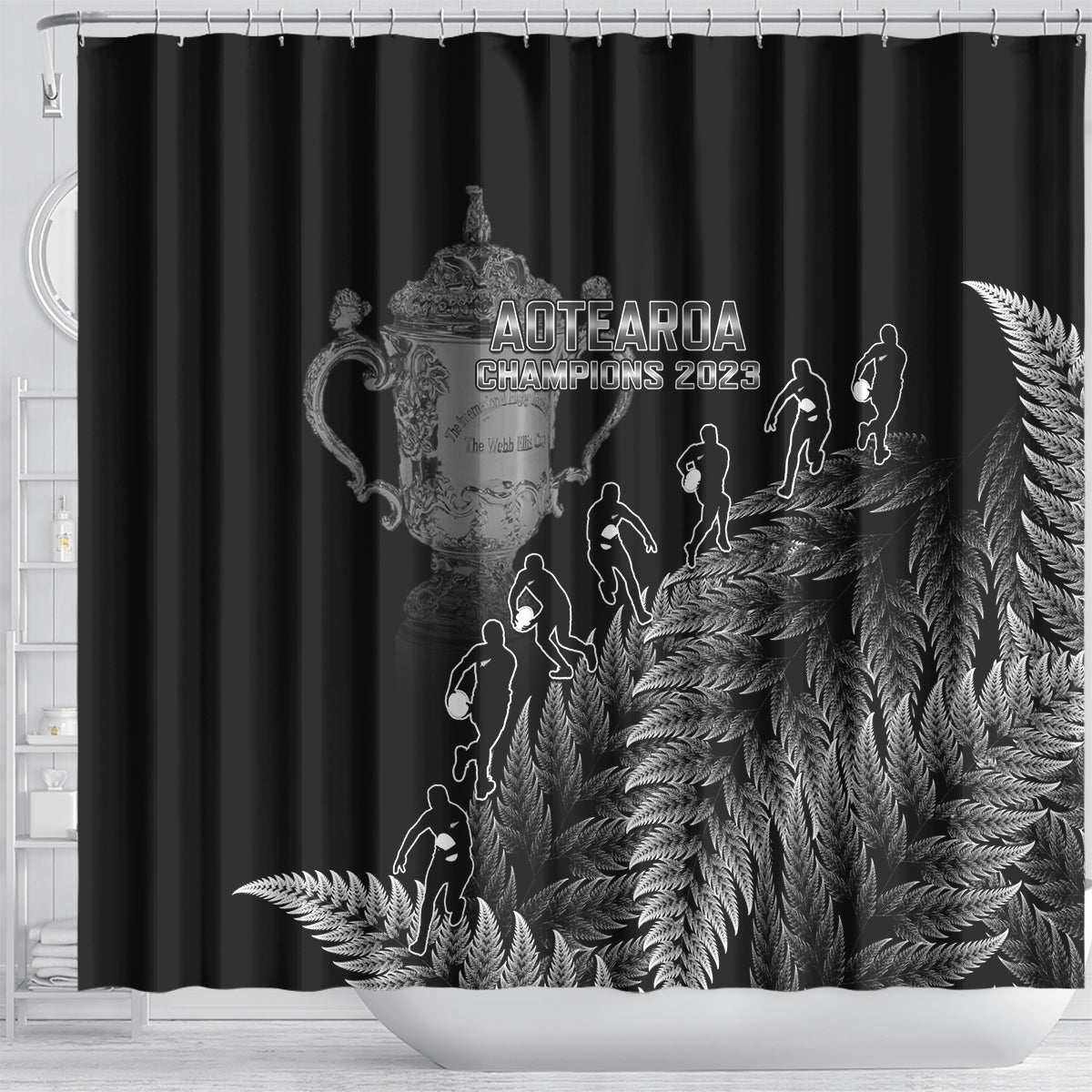 custom-new-zealand-silver-fern-rugby-shower-curtain-all-black-go-champions-2023-with-trophy-proud