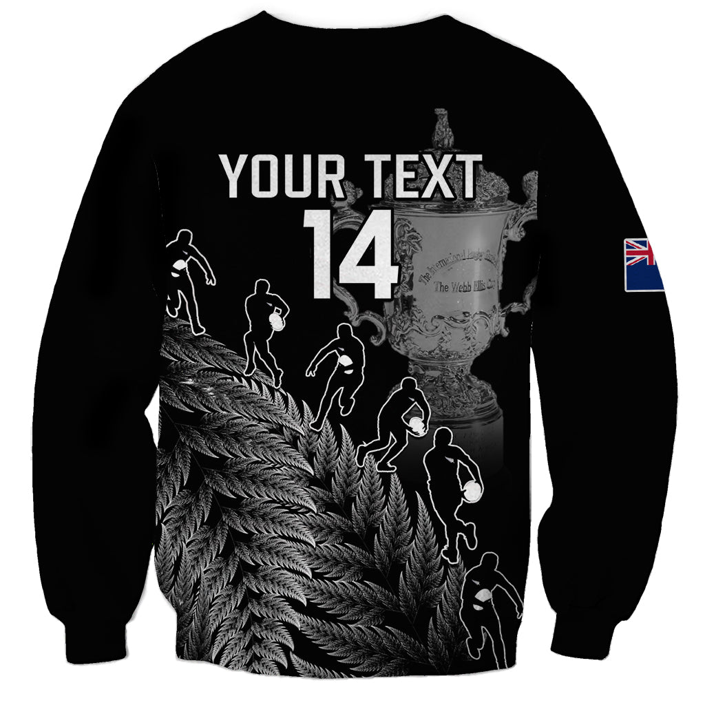 Custom New Zealand Silver Fern Rugby Sweatshirt All Black Go Champions 2023 With Trophy Proud - Vibe Hoodie Shop