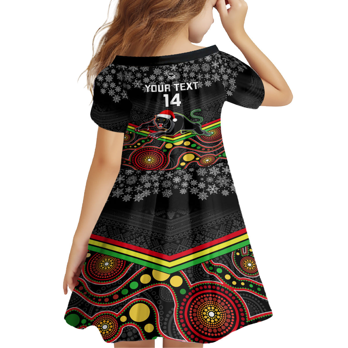 custom-panthers-rugby-christmas-family-matching-long-sleeve-bodycon-dress-and-hawaiian-shirt-merry-xmas-2023-mix-aboriginal-art-black-version