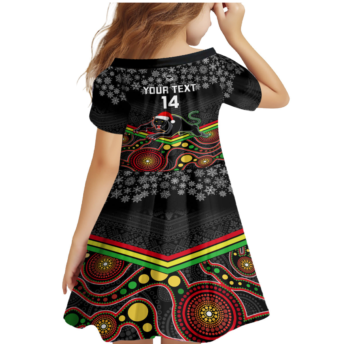 custom-panthers-rugby-christmas-family-matching-mermaid-dress-and-hawaiian-shirt-merry-xmas-2023-mix-aboriginal-art-black-version