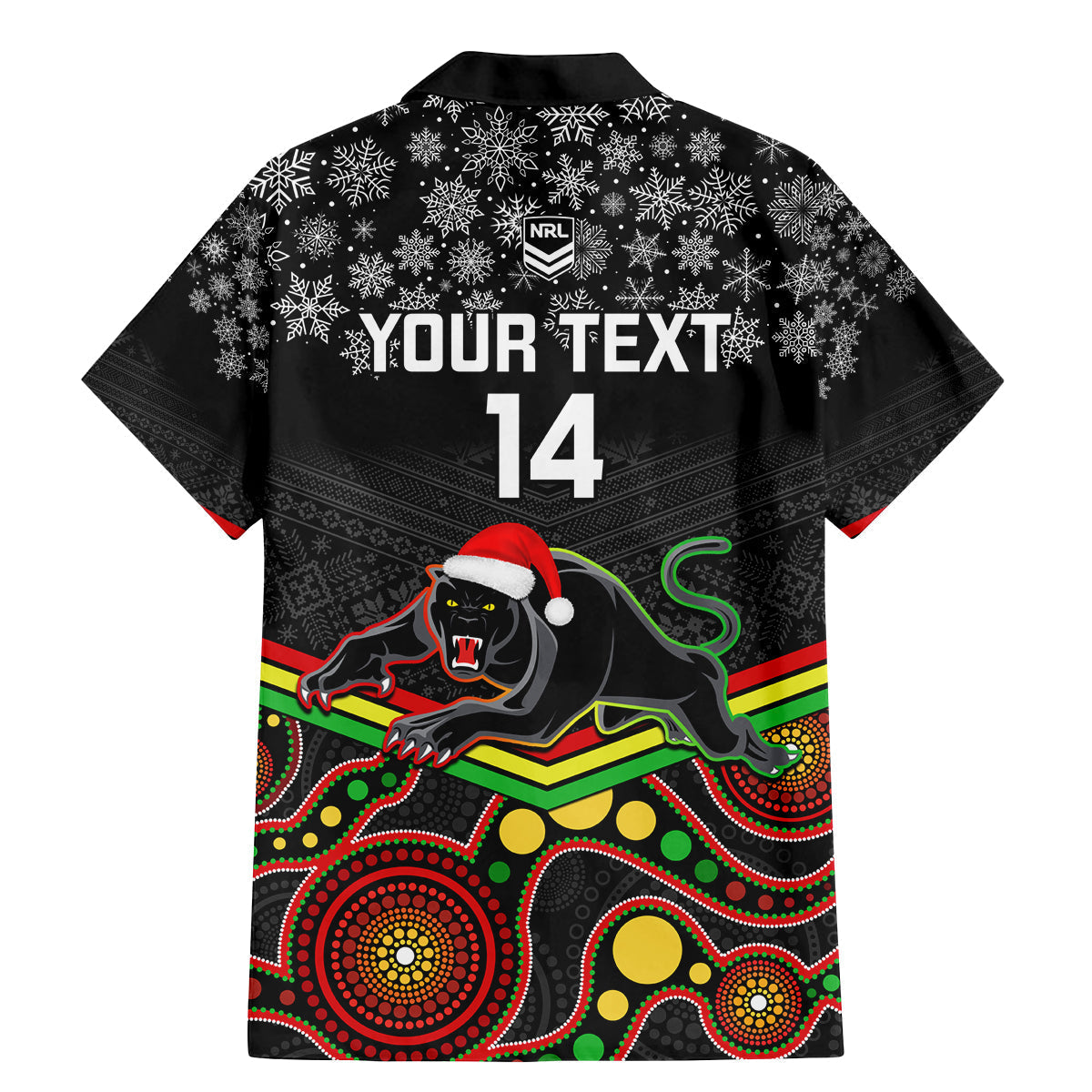 custom-panthers-rugby-christmas-family-matching-mermaid-dress-and-hawaiian-shirt-merry-xmas-2023-mix-aboriginal-art-black-version