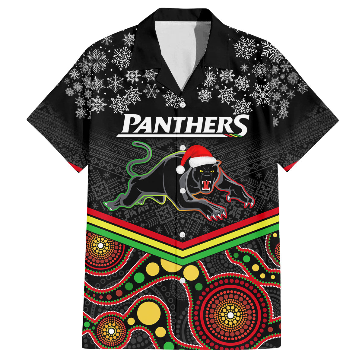 custom-panthers-rugby-christmas-family-matching-puletasi-dress-and-hawaiian-shirt-merry-xmas-2023-mix-aboriginal-art-black-version
