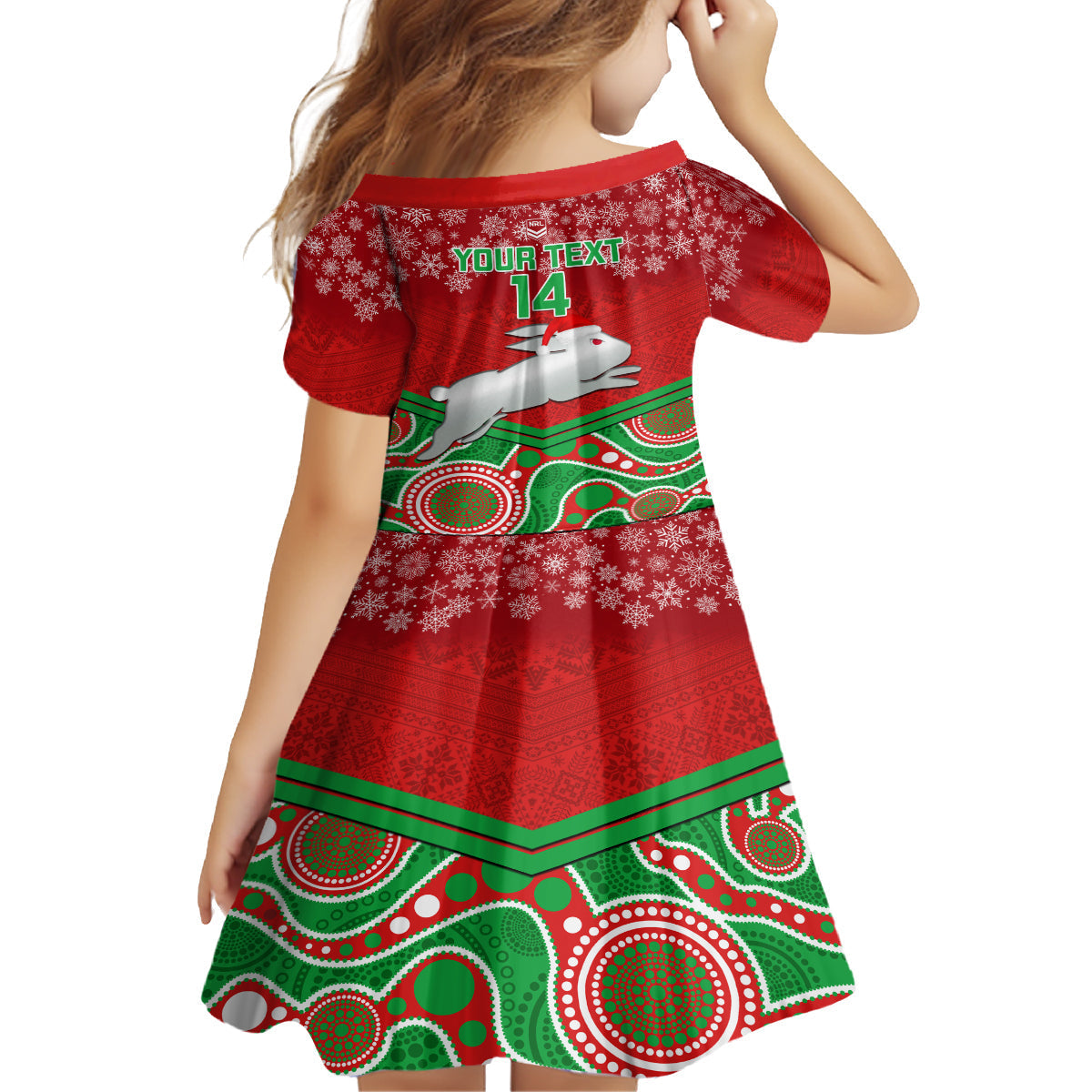custom-rabbitohs-rugby-christmas-family-matching-long-sleeve-bodycon-dress-and-hawaiian-shirt-merry-xmas-2023-mix-aboriginal-art