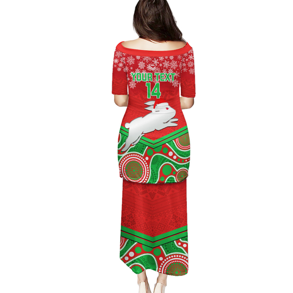 custom-rabbitohs-rugby-christmas-family-matching-puletasi-dress-and-hawaiian-shirt-merry-xmas-2023-mix-aboriginal-art
