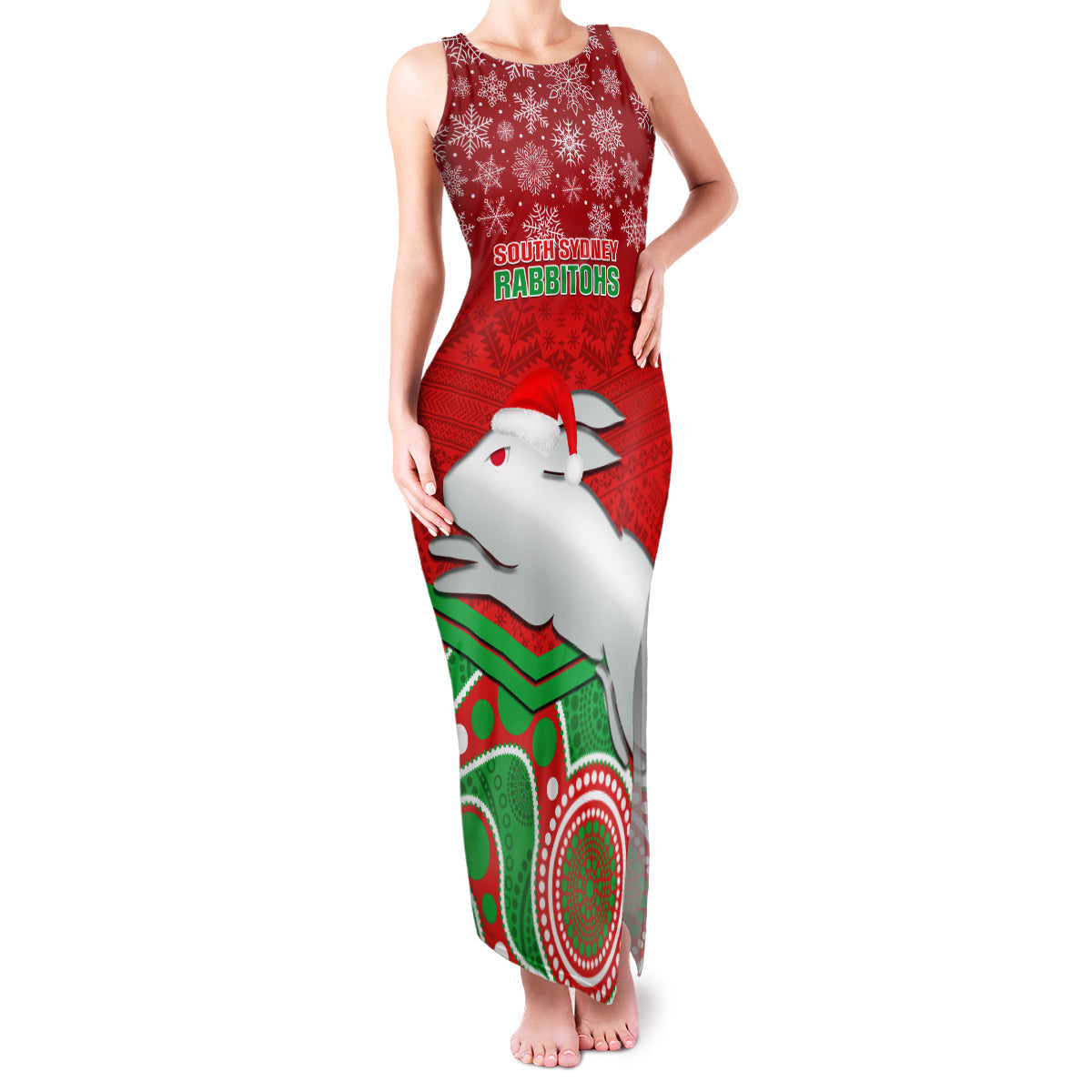 custom-rabbitohs-rugby-christmas-family-matching-tank-maxi-dress-and-hawaiian-shirt-merry-xmas-2023-mix-aboriginal-art