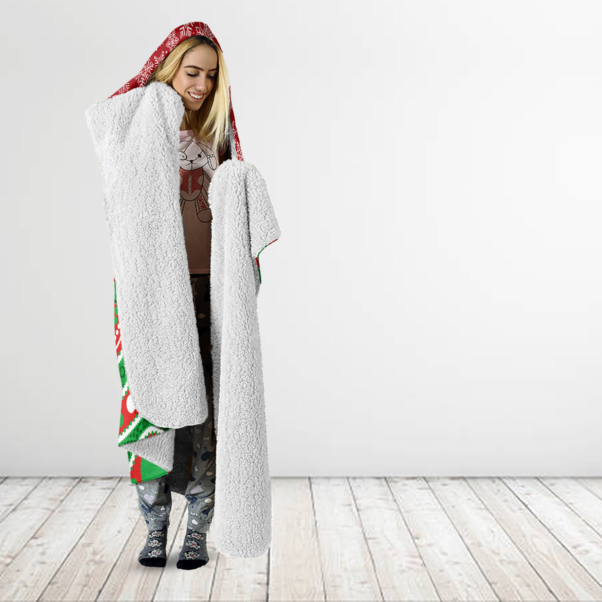 custom-rabbitohs-rugby-christmas-hooded-blanket-merry-xmas-2023-mix-aboriginal-art