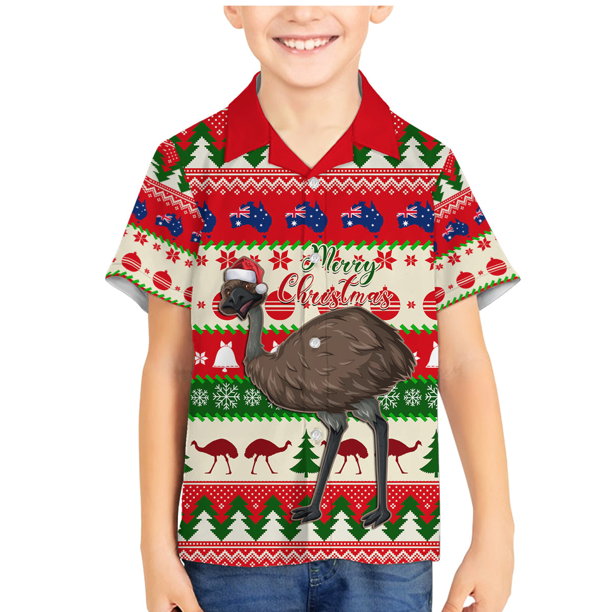 australia-christmas-family-matching-mermaid-dress-and-hawaiian-shirt-aussie-emu-santa-merry-xmas