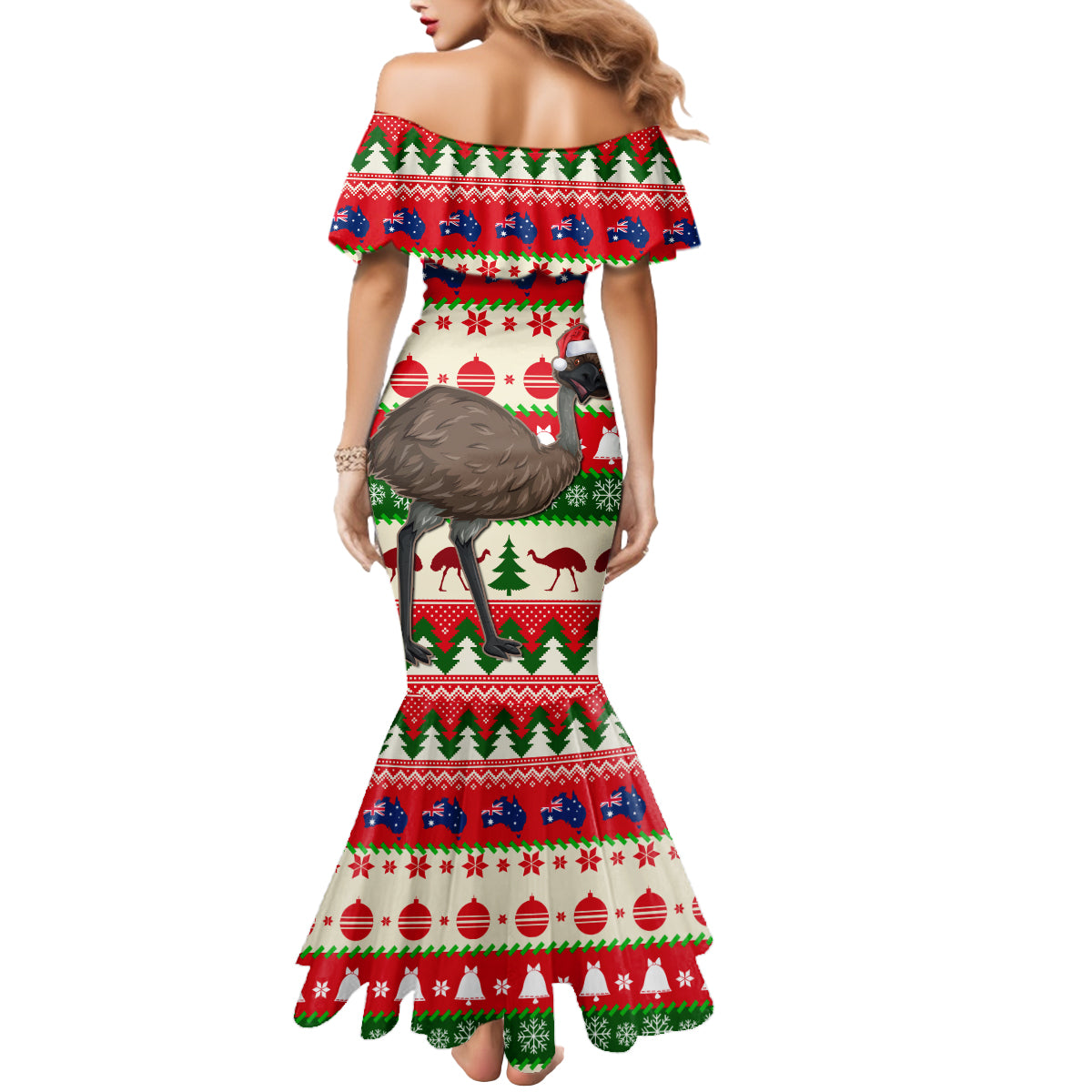 australia-christmas-mermaid-dress-aussie-emu-santa-merry-xmas