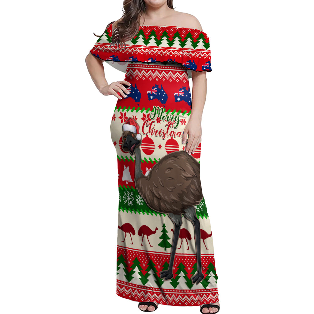 australia-christmas-off-shoulder-maxi-dress-aussie-emu-santa-merry-xmas