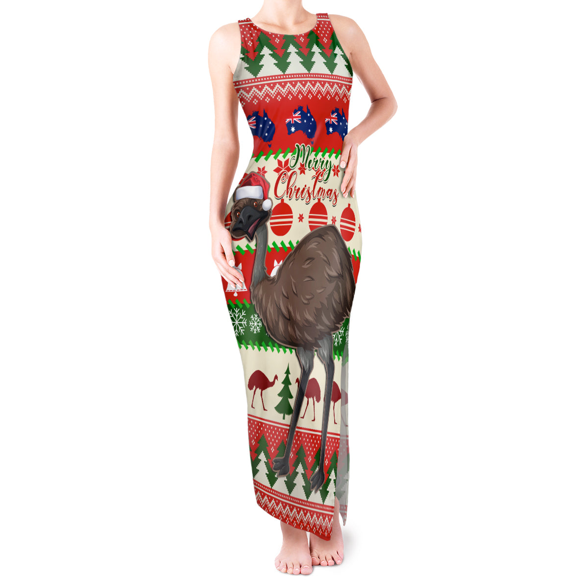 australia-christmas-tank-maxi-dress-aussie-emu-santa-merry-xmas