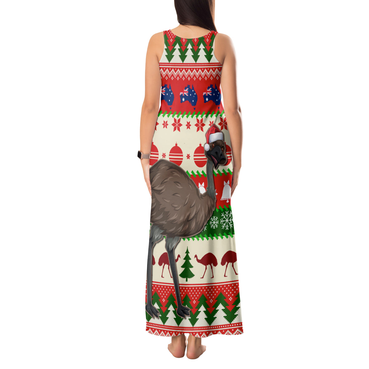 australia-christmas-tank-maxi-dress-aussie-emu-santa-merry-xmas