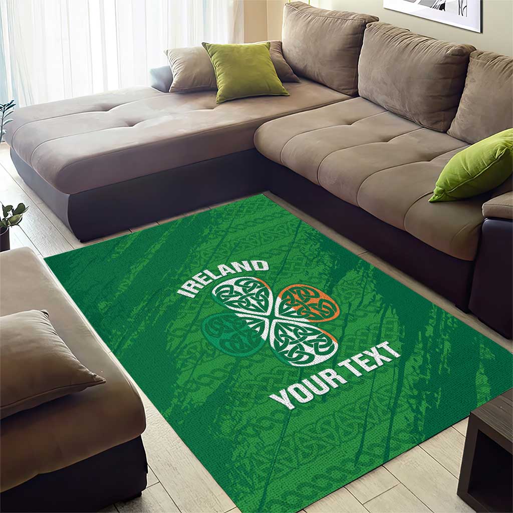 Custom Ireland Cricket Area Rug Irish Celtic Knot - National Color - Vibe Hoodie Shop