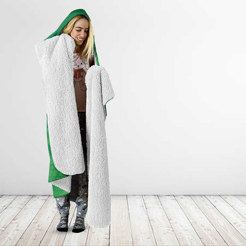 Custom Ireland Cricket Hooded Blanket Irish Celtic Knot - National Color