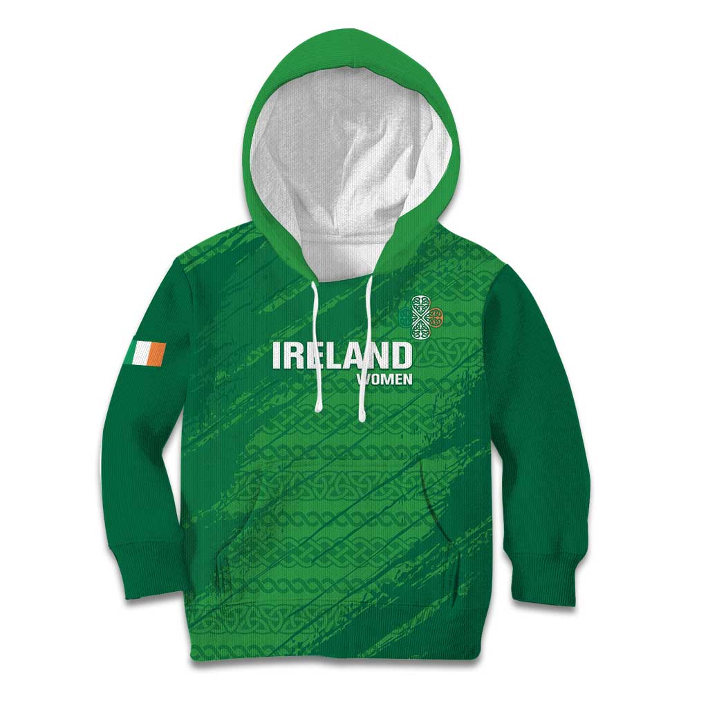 Custom Ireland Cricket Kid Hoodie Irish Celtic Knot - National Color - Vibe Hoodie Shop