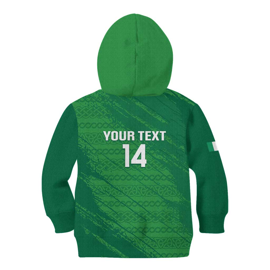 Custom Ireland Cricket Kid Hoodie Irish Celtic Knot - National Color - Vibe Hoodie Shop