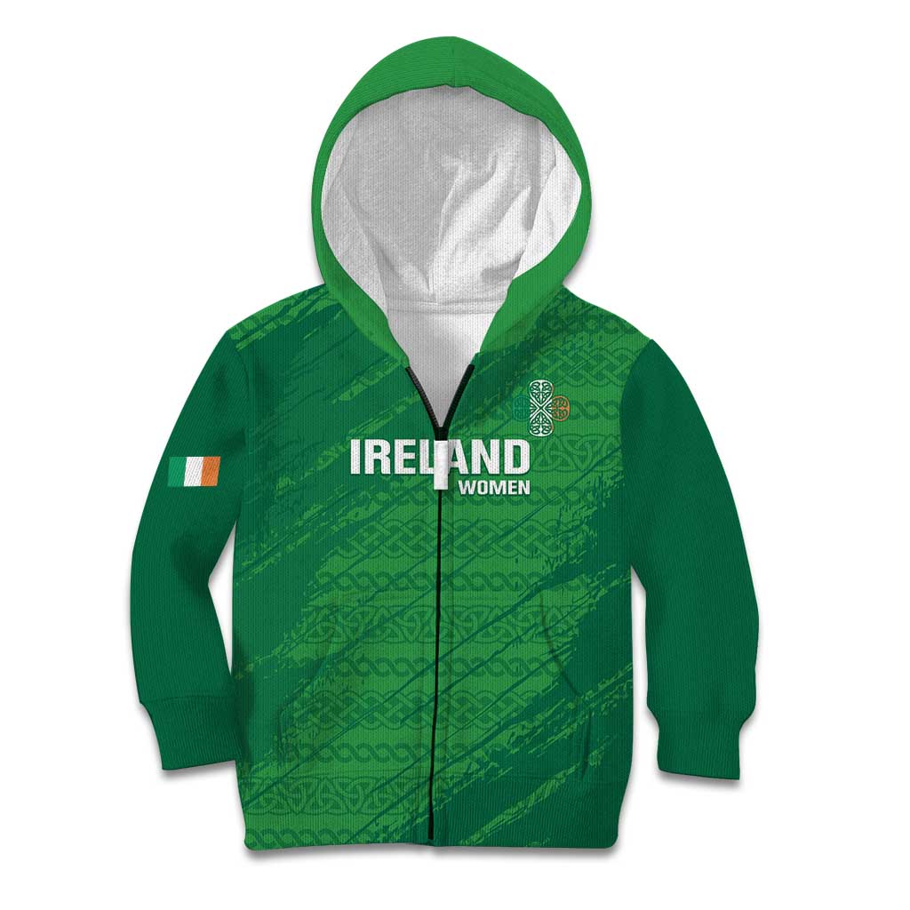 Custom Ireland Cricket Kid Hoodie Irish Celtic Knot - National Color - Vibe Hoodie Shop