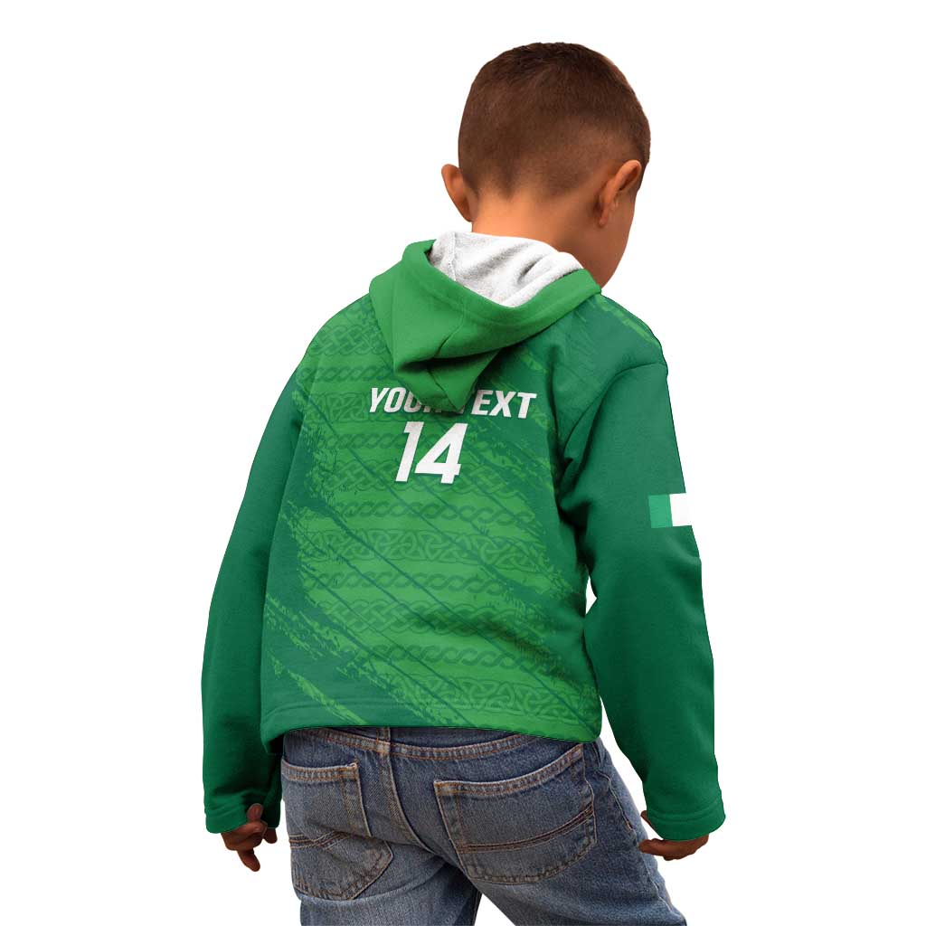 Custom Ireland Cricket Kid Hoodie Irish Celtic Knot - National Color - Vibe Hoodie Shop