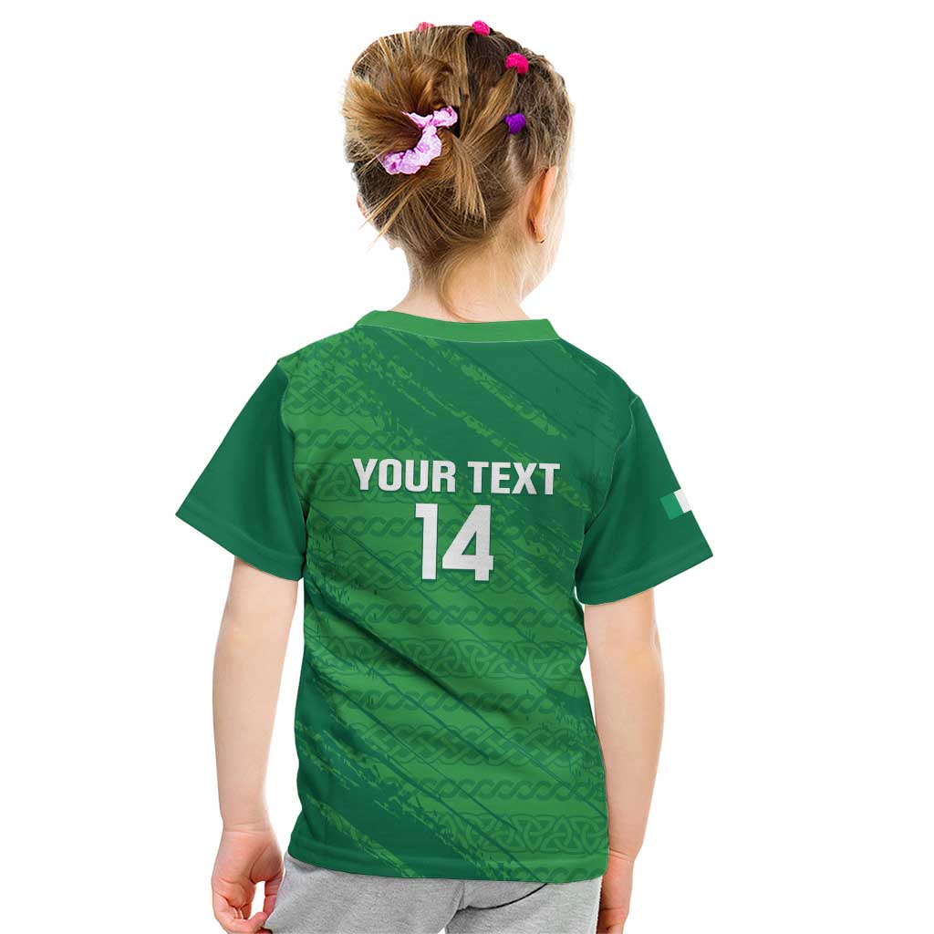 Custom Ireland Cricket Kid T Shirt Irish Celtic Knot - National Color - Vibe Hoodie Shop