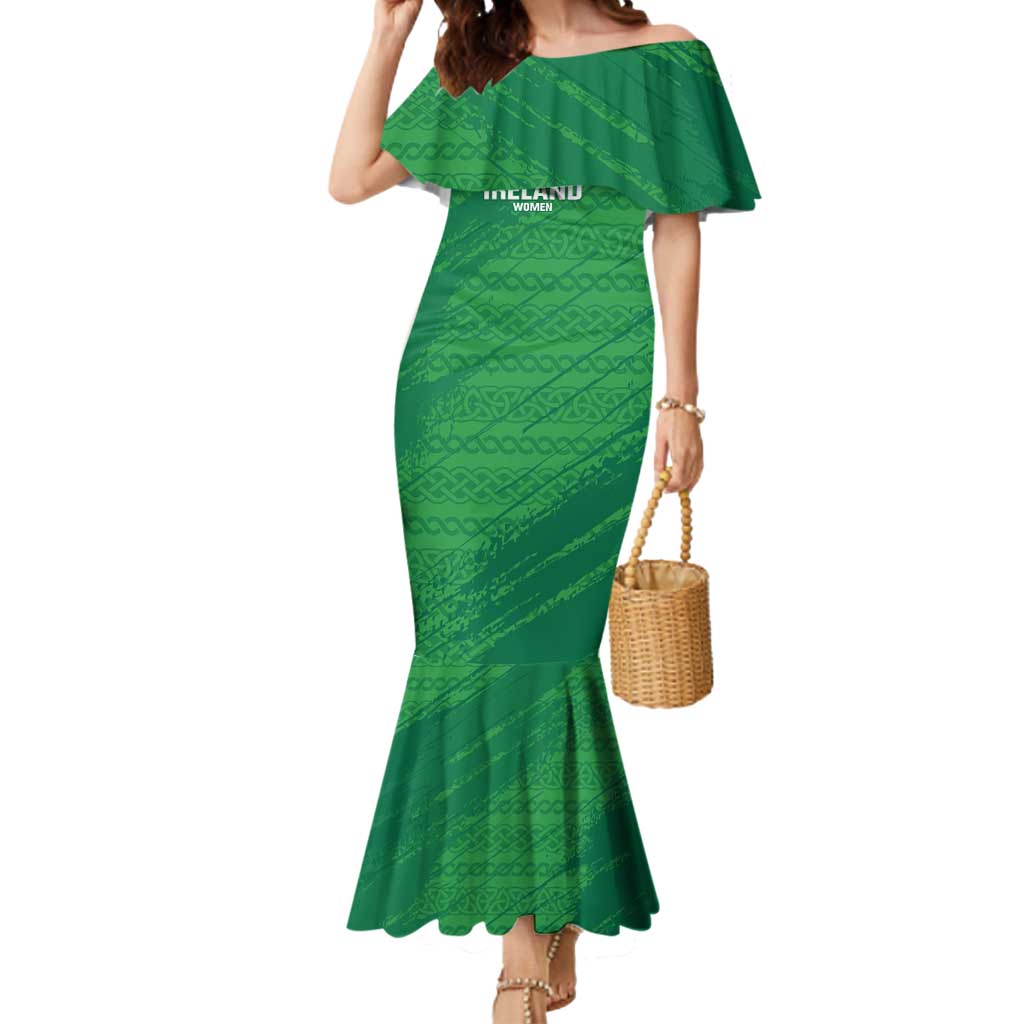 Custom Ireland Cricket Mermaid Dress Irish Celtic Knot - National Color