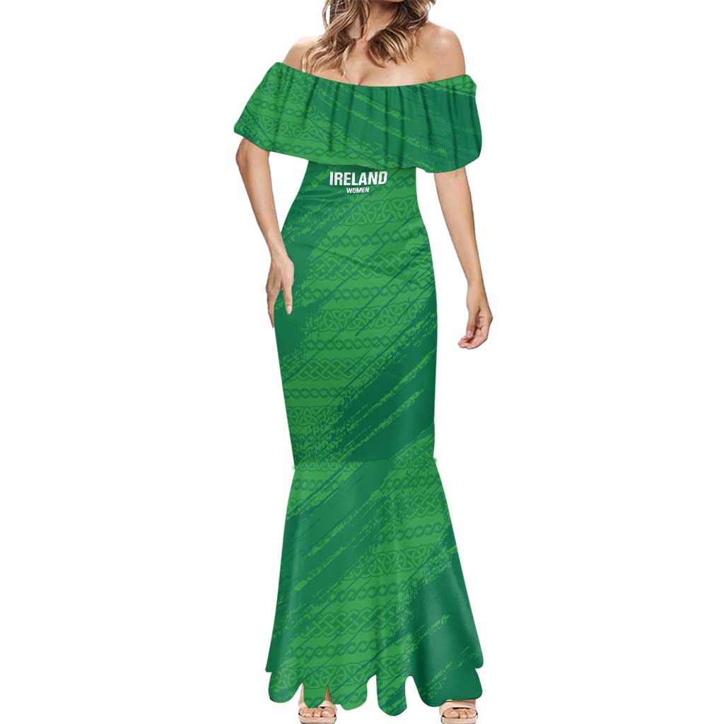 Custom Ireland Cricket Mermaid Dress Irish Celtic Knot - National Color