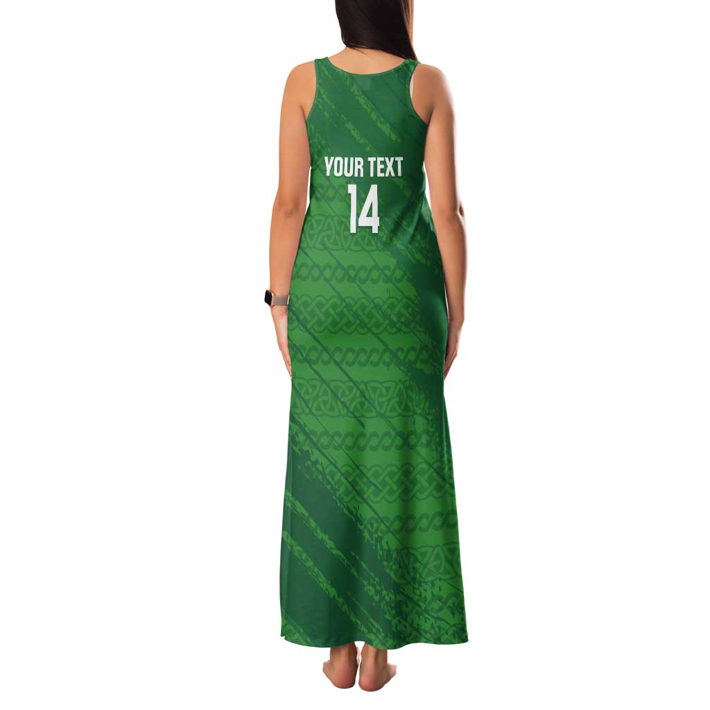 Custom Ireland Cricket Tank Maxi Dress Irish Celtic Knot - National Color