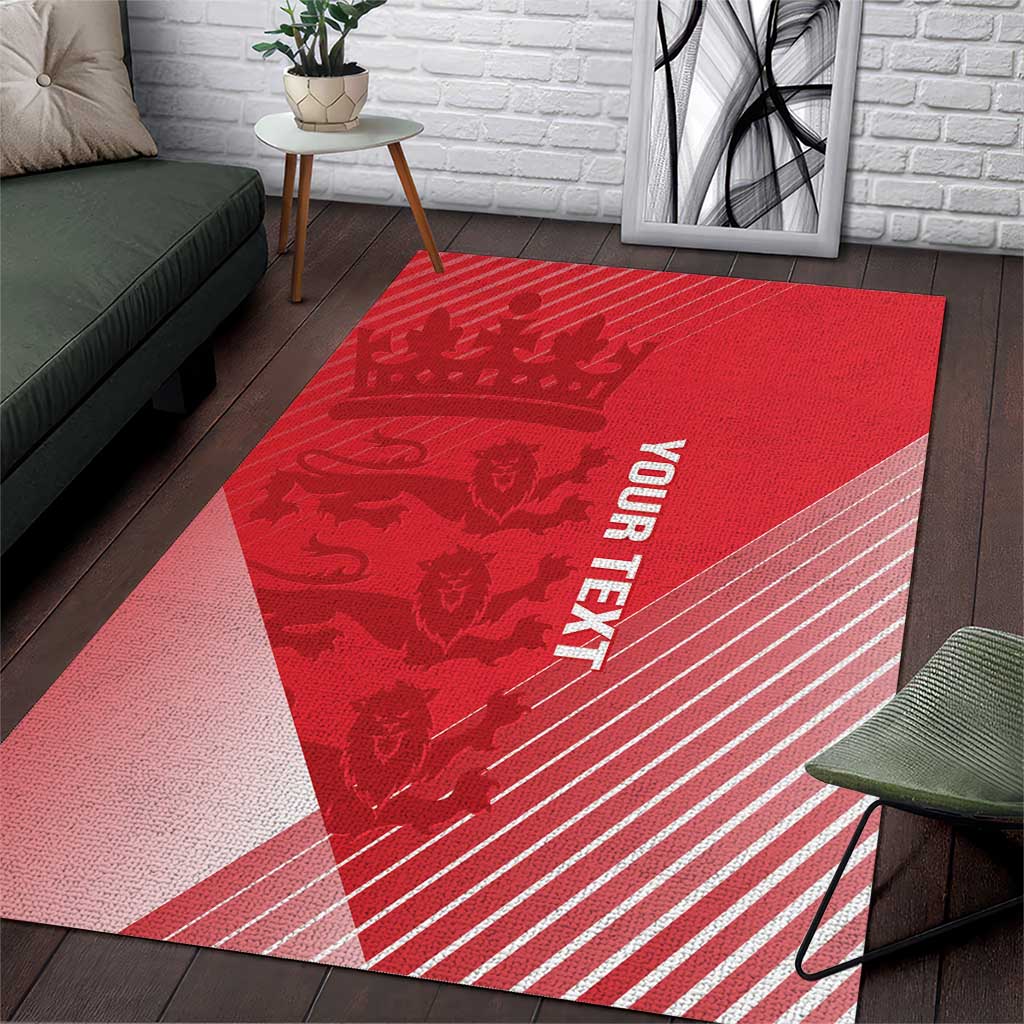 Custom England Cricket Area Rug Go Champions Sporty Style - Vibe Hoodie Shop