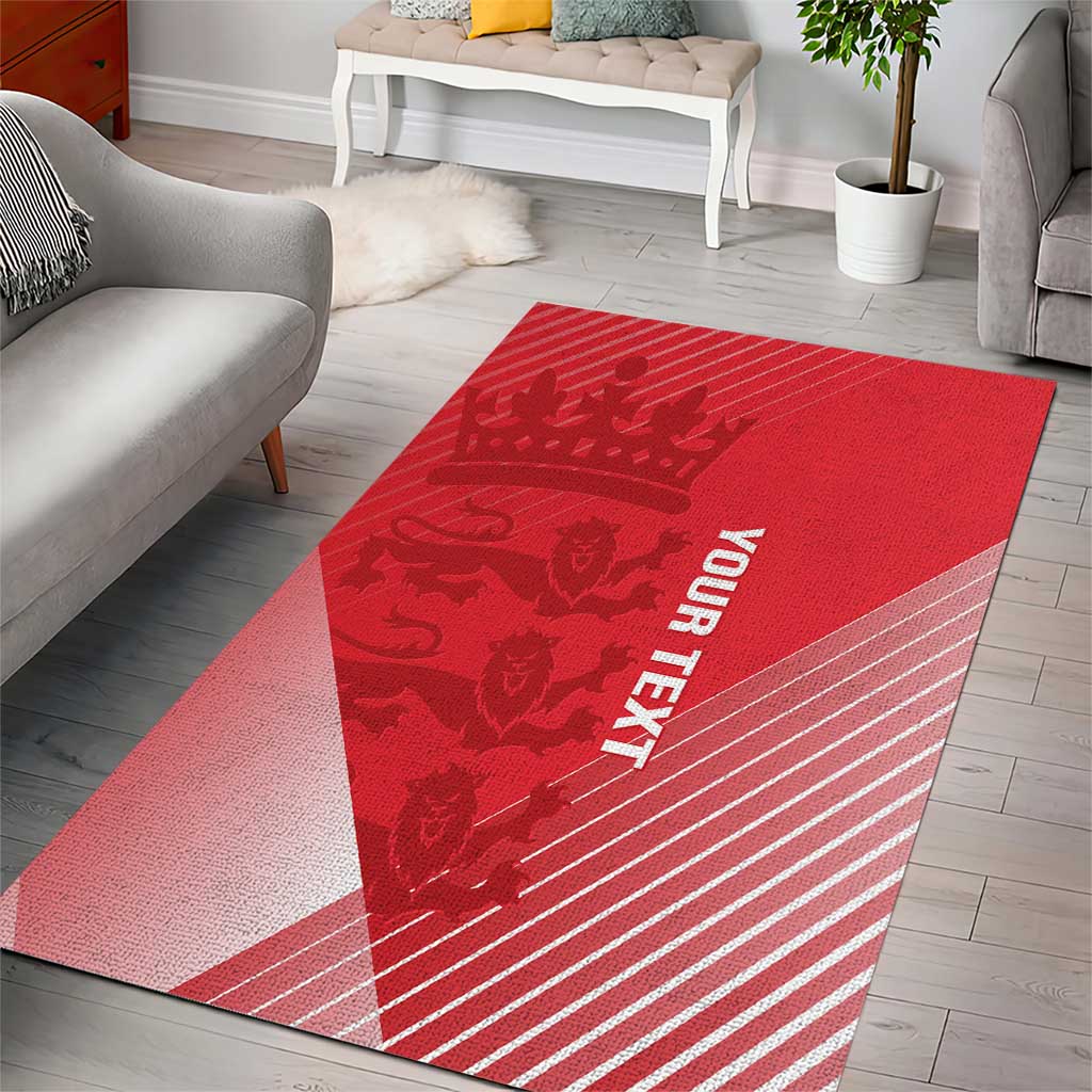 Custom England Cricket Area Rug Go Champions Sporty Style - Vibe Hoodie Shop