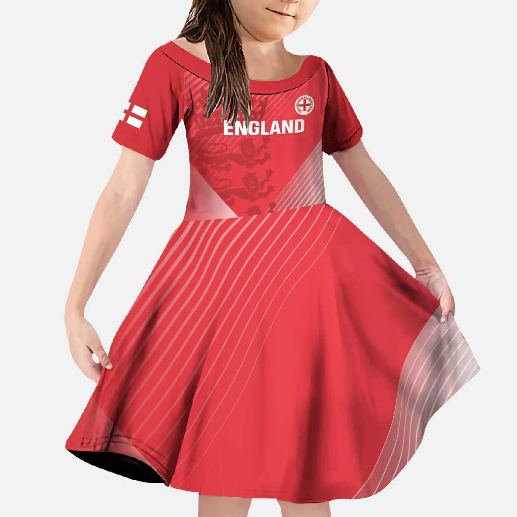 Custom England Cricket Family Matching Long Sleeve Bodycon Dress and Hawaiian Shirt Go Champions Sporty Style